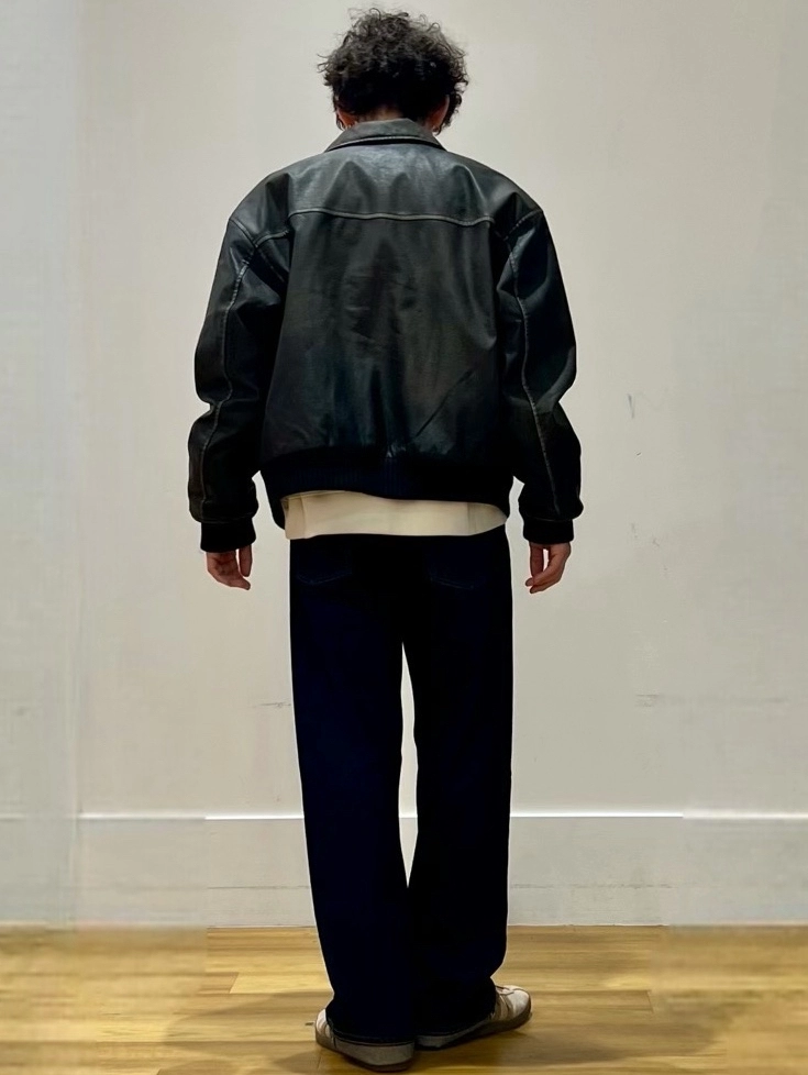 NEW〟ヴィーガンレザーボンバージャケットが買いのスタイリング | Gap