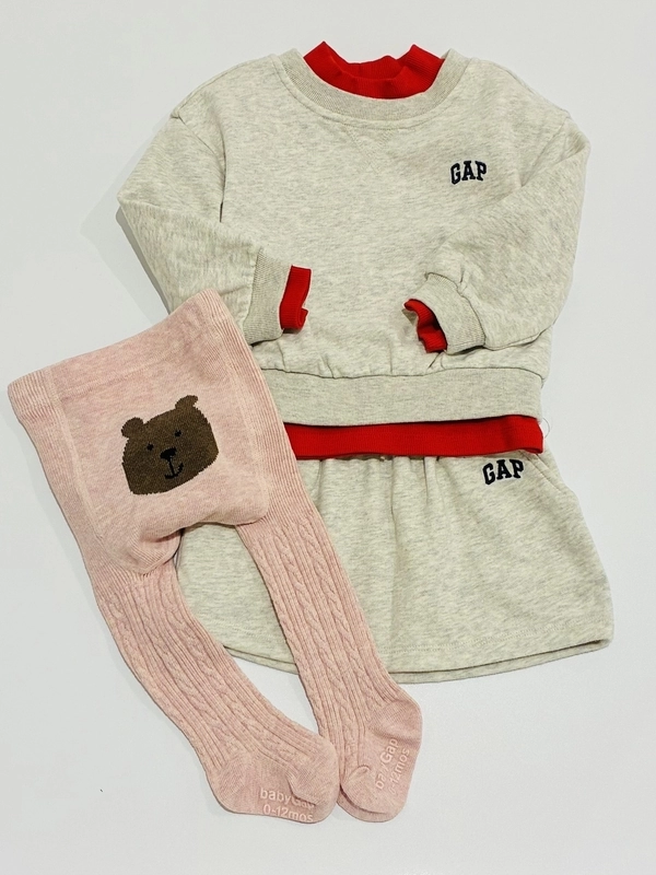 ベビー【スゥェット上下セットアップ】グレー