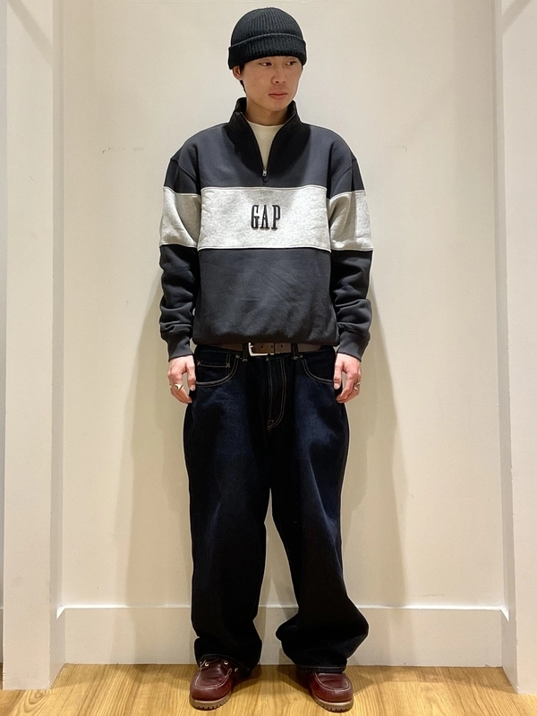 ヴィンテージソフトカラーブロックハーフジップ | Gap公式オンラインストア