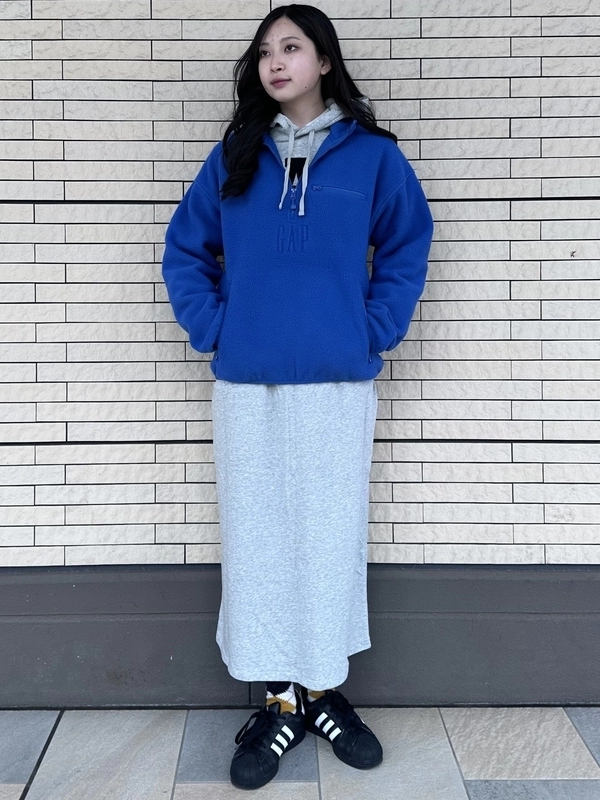 Gap公式オンラインストア | ボア オーバーサイズ ハーフジップ GAPロゴ