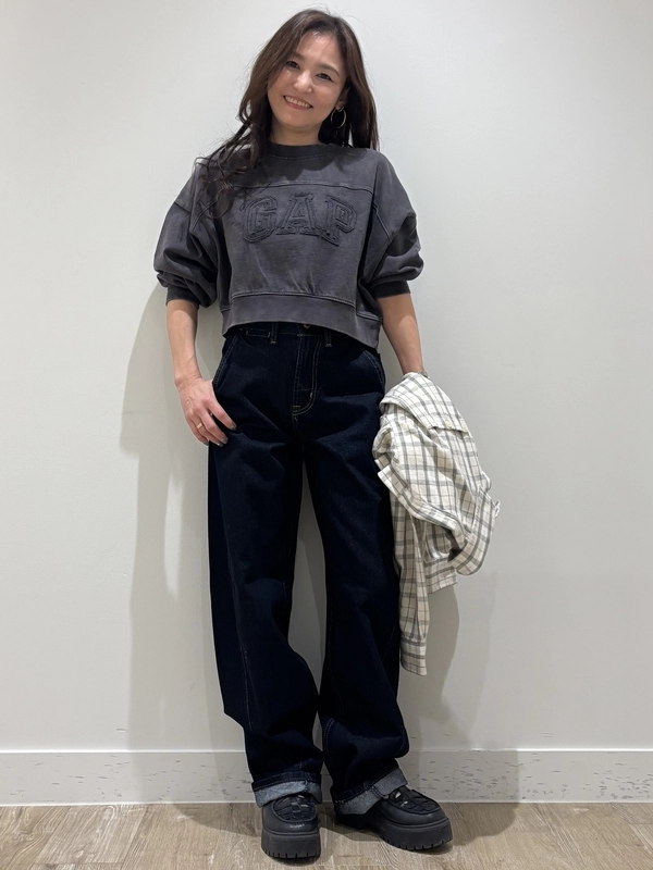 Gap公式オンラインストア | フレンチテリー オーバーサイズ GAPロゴ