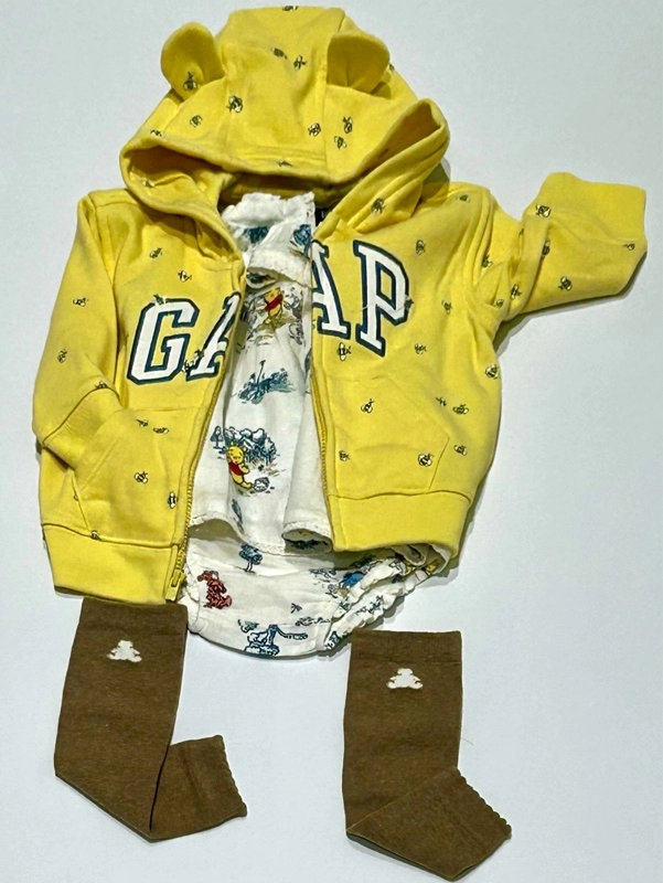 GAP プーさんコラボ コットンガーゼ コーデ セット 70cm GAP｜(K)くまのプーさん コットンガーゼ コーデセット (ベビー