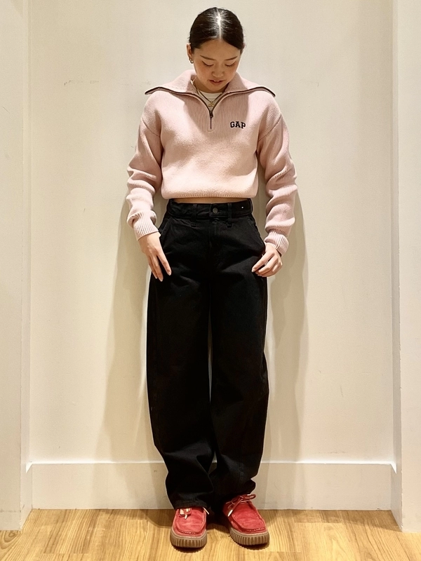 ピンクハーフジップコーデ | Gap公式オンラインストア