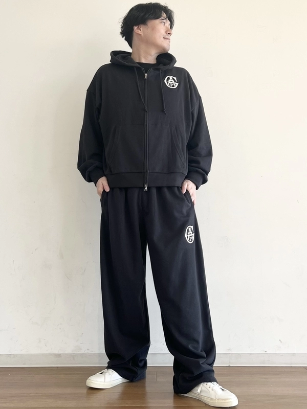 ロゴダブルジップアップパーカー セットアップのスタイリング | Gap