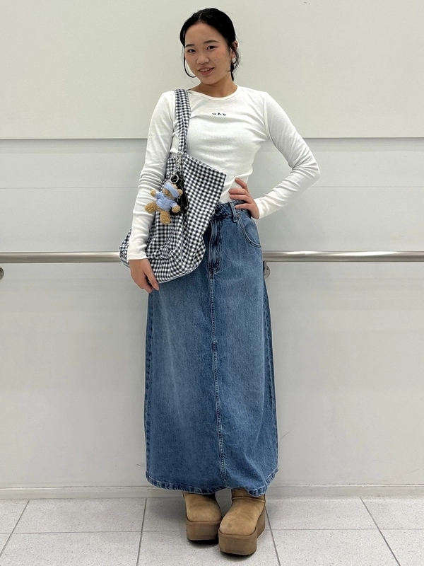 ●GAPリネンスキッパーシャツ●JOURNAL STANDARDデニムスカート● GAP（ギャップ） デニムスカート Aラインデニムマキシスカート