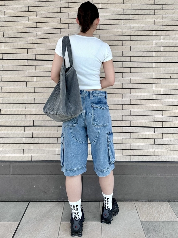 Gap×SWコラボ】デニムカーゴバギーショートパンツ | Gap公式オンライン