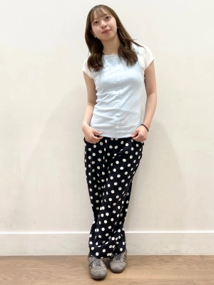 ドット柄が新鮮！リネンストレートパンツ | Gap公式オンラインストア