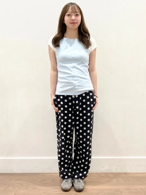 ドット柄が新鮮！リネンストレートパンツ | Gap公式オンラインストア