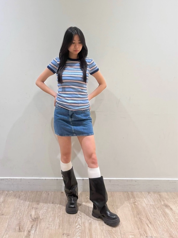 GAP デニムプレイドミニスカート 27 タグ付き未使用品 Gap公式