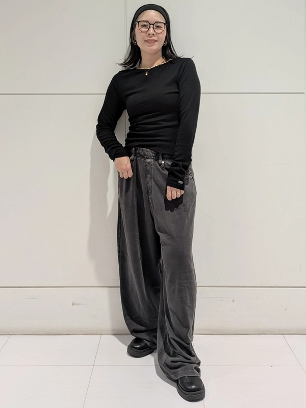 ブラックコ―デ】バギーデニムスウェットパンツ〜 | Gap公式オンライン