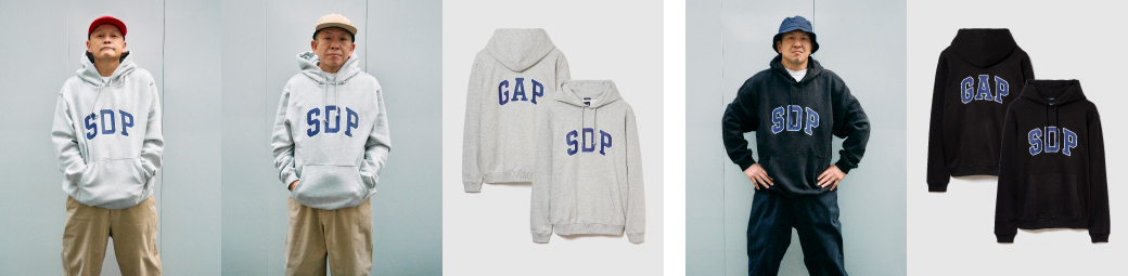GAP x スチャダラパー アーチロゴ パーカー グレー フーディー SDP Gap公式オンラインストア | Gap×SDP アーチロゴ フーディー